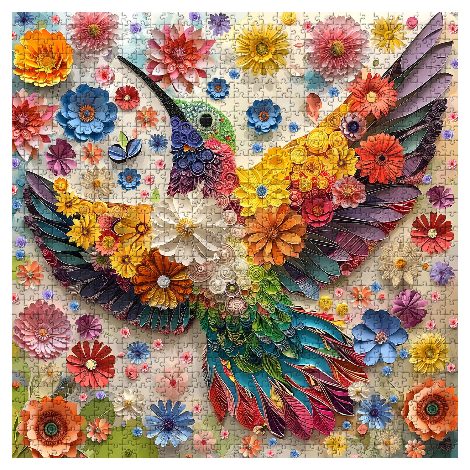 Punti di puzzle volanti da colibrì 1000 pezzi