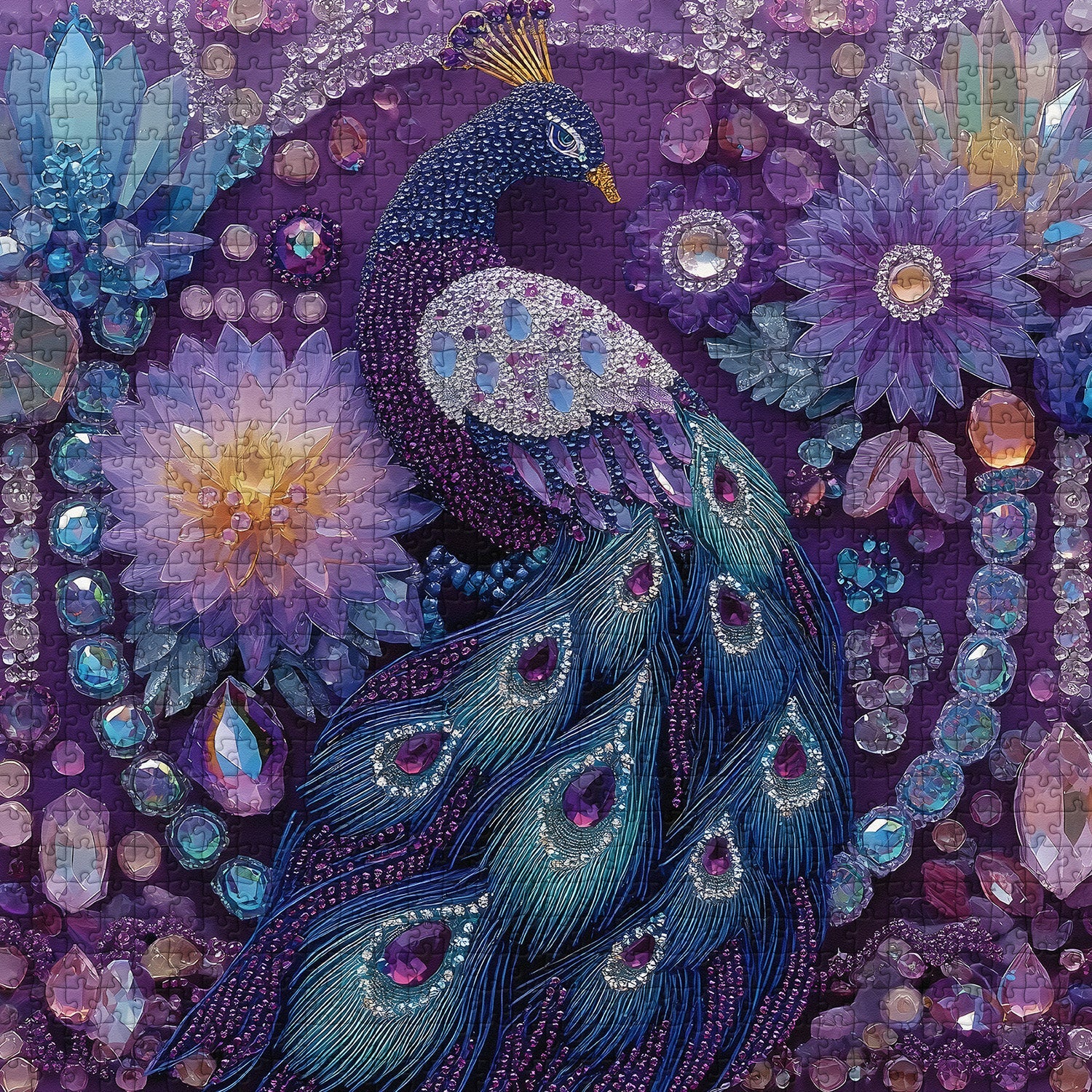 Puzzle en diamant Paon 1000 pièces