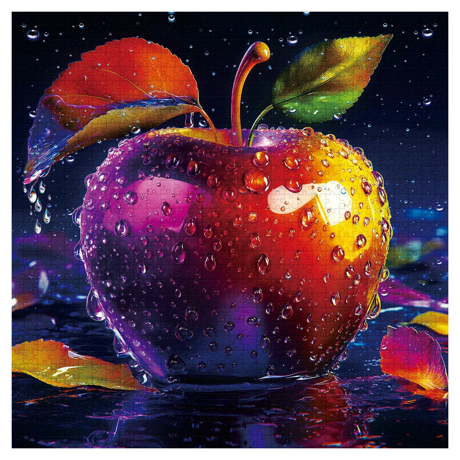 Regentropfen -Apfel -Puzzles 1000 Stücke