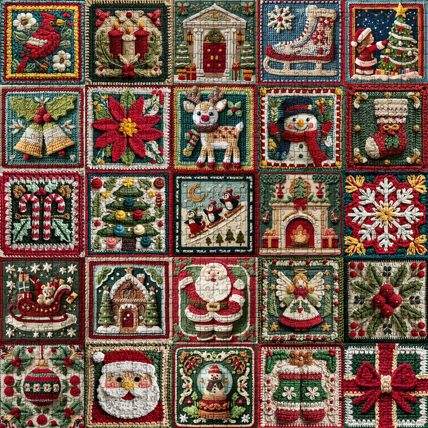 Freudige Weihnachts -Puzzles 1000 Stücke