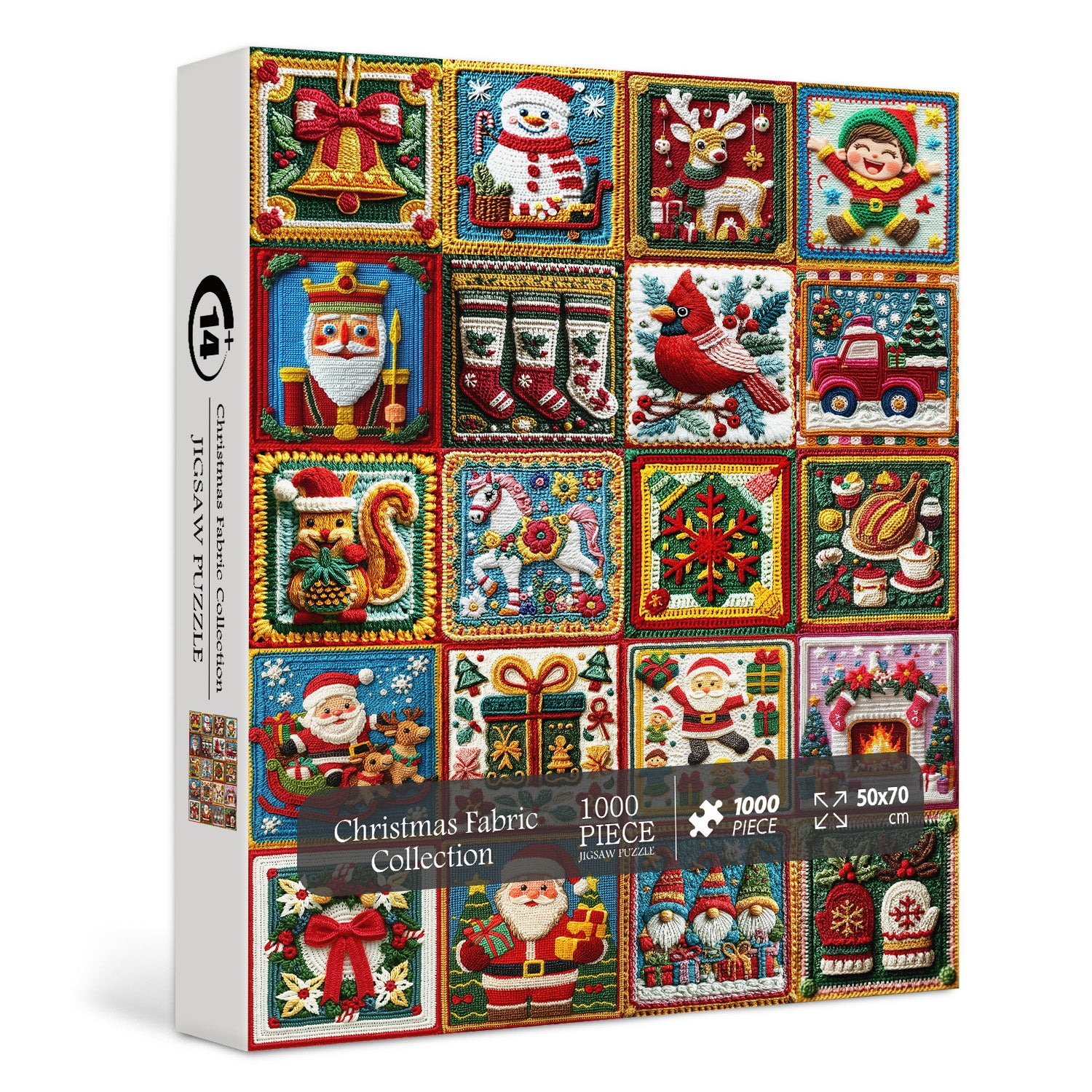 Christmas Fabric Collection Jigsaw Puzzle 1000 Piece