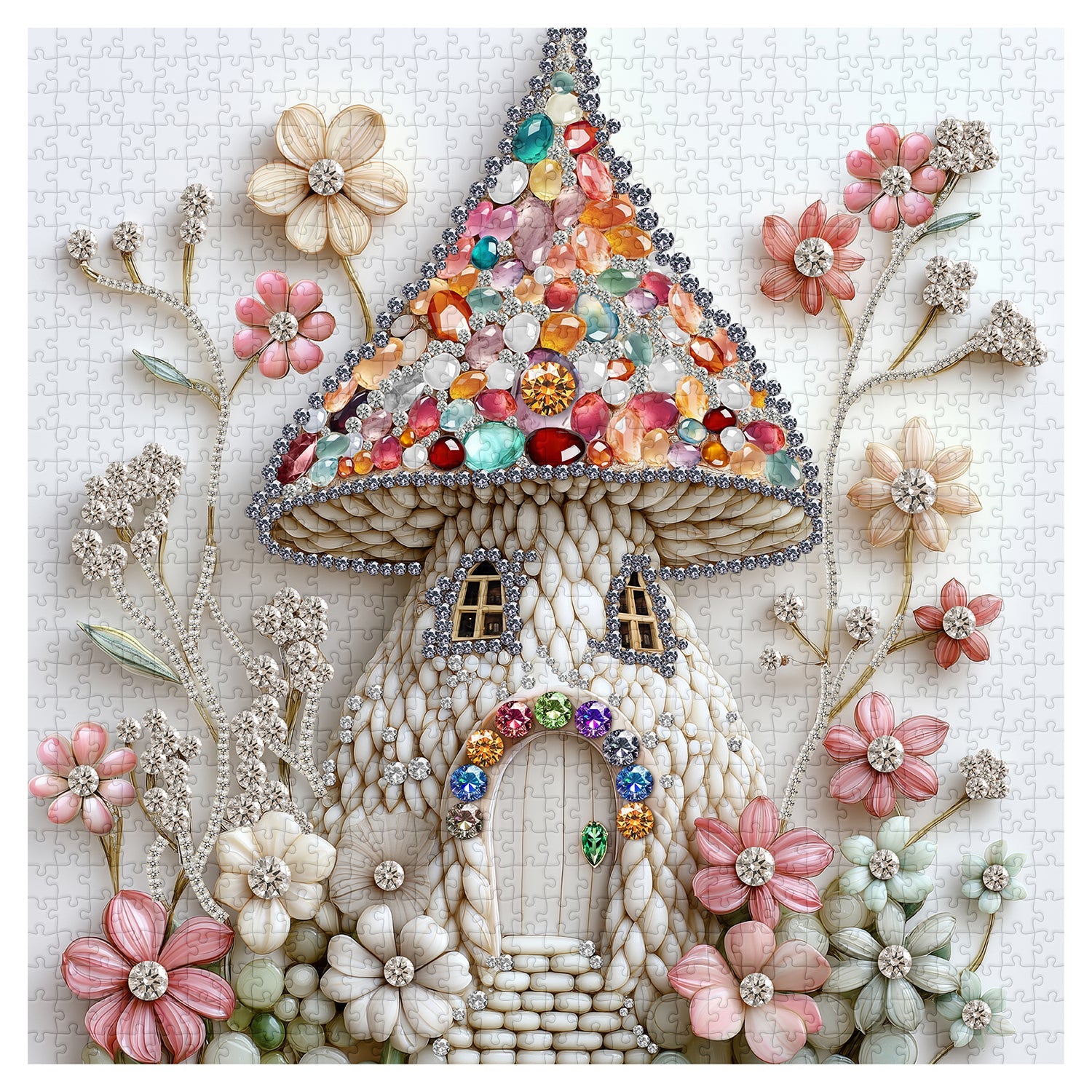Puzzle de la maison de champignon 1000 pièces