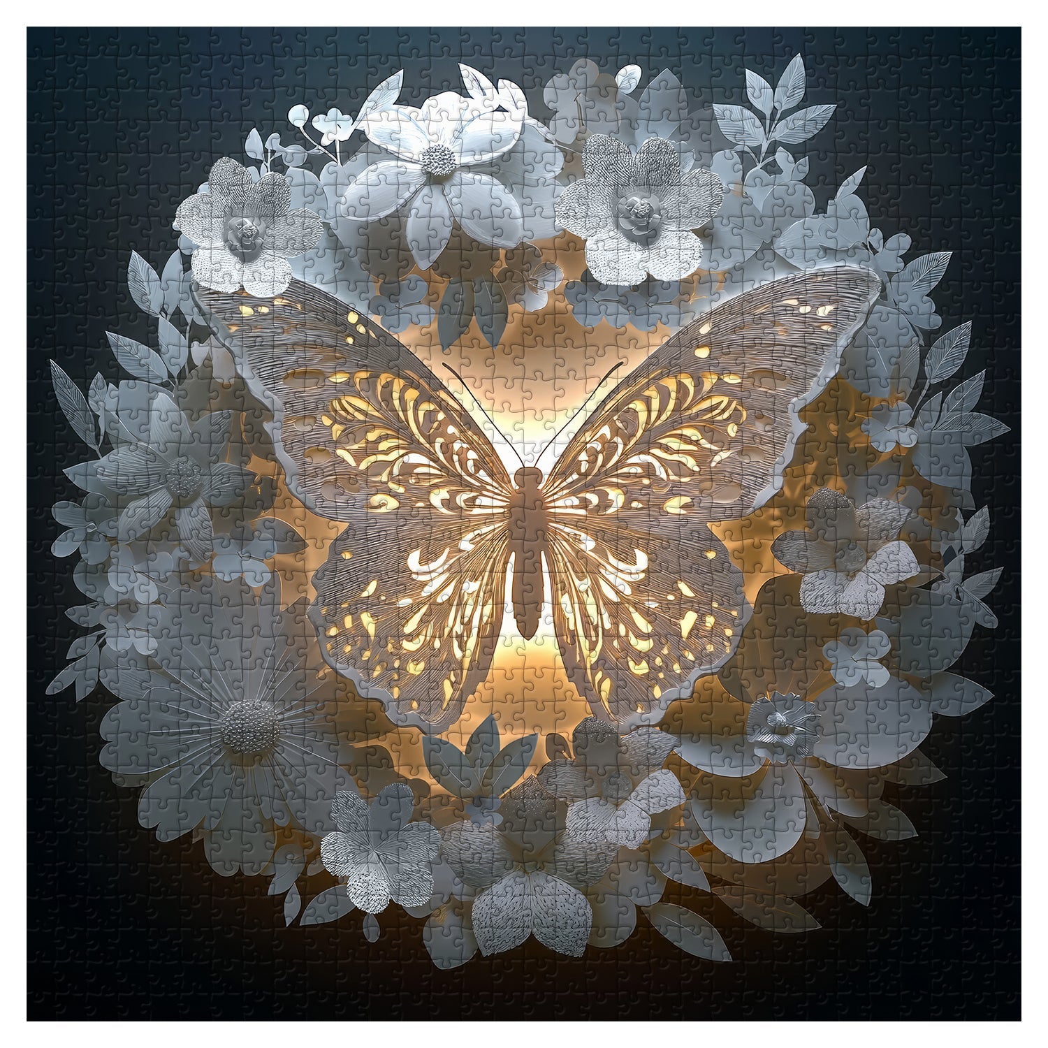 Farfalla tra i fiori puzzle puzzle 1000 pezzi