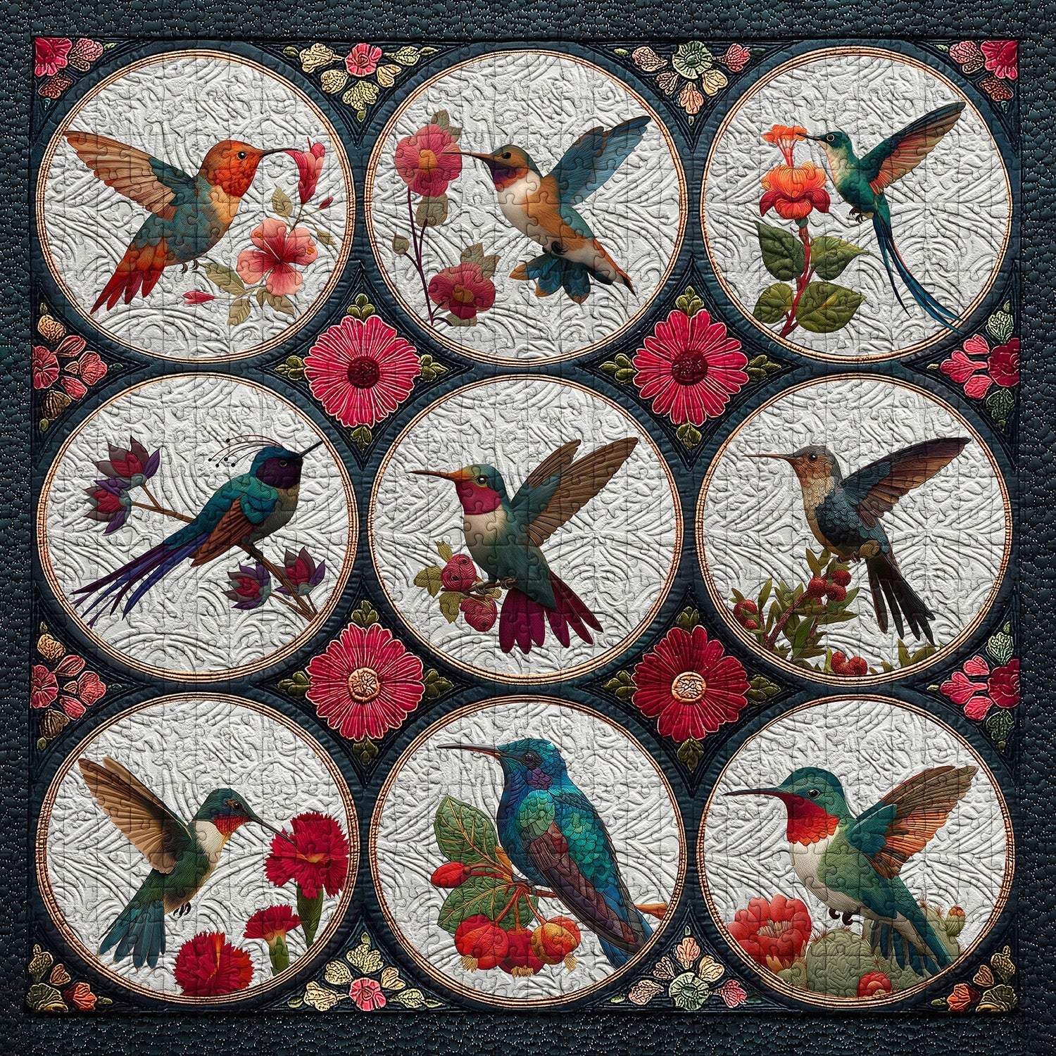 Hummingbirds tra i fiori puzzle puzzle 1000 pezzi