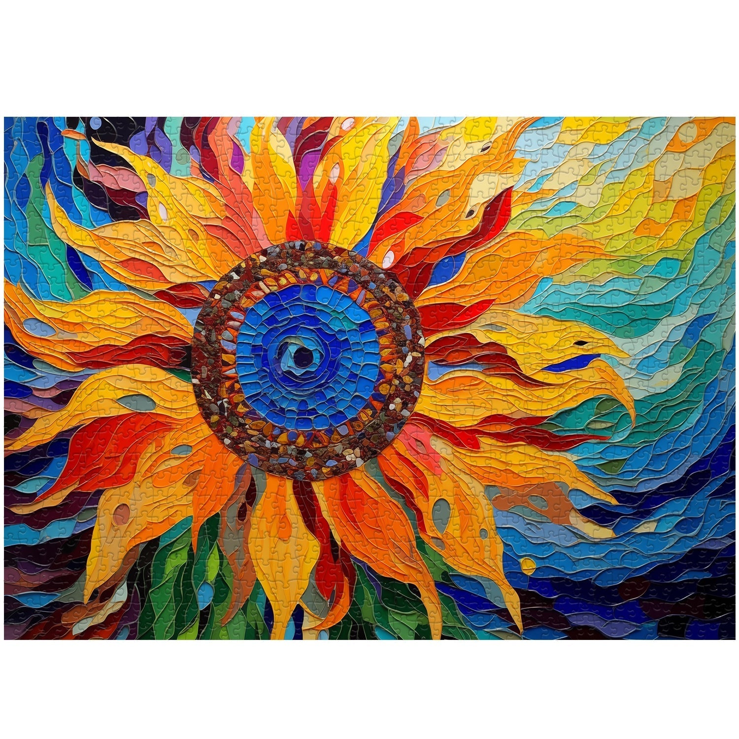 Sonnenblumen Kaleidoskop Puzzle 1000 Stücke