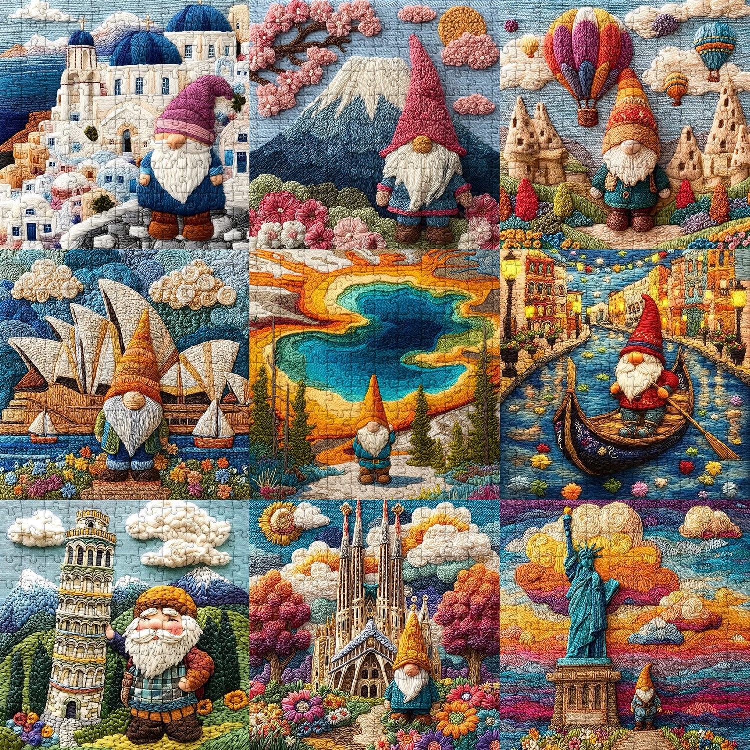 Puzzle Gnome Voyage 1000 Pièces