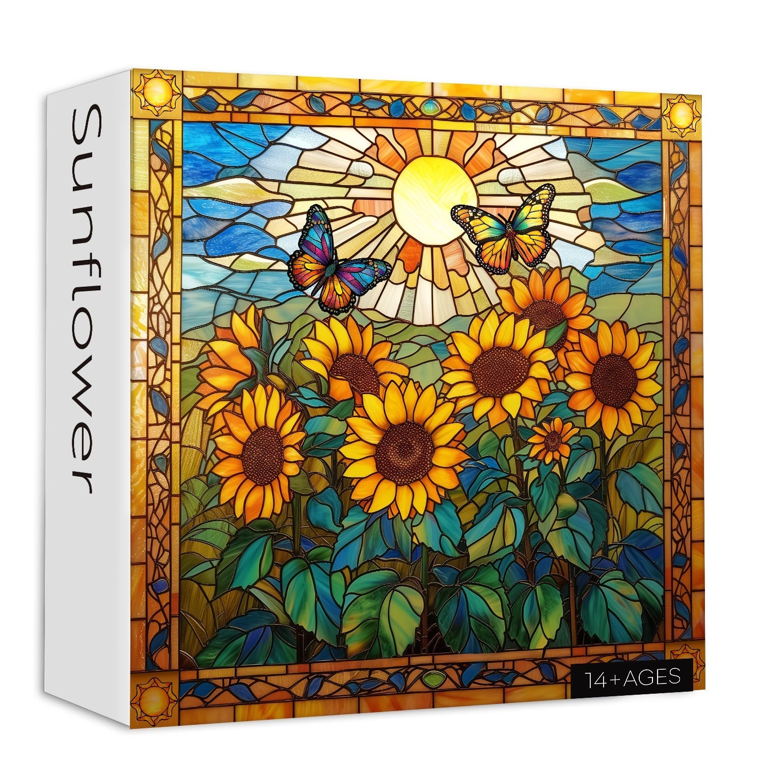 Buntglas Sonnenblumen Puzzle 1000 Stücke