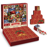 Weihnachtsillustration Adventskalender Puzzle 1000 Stücke