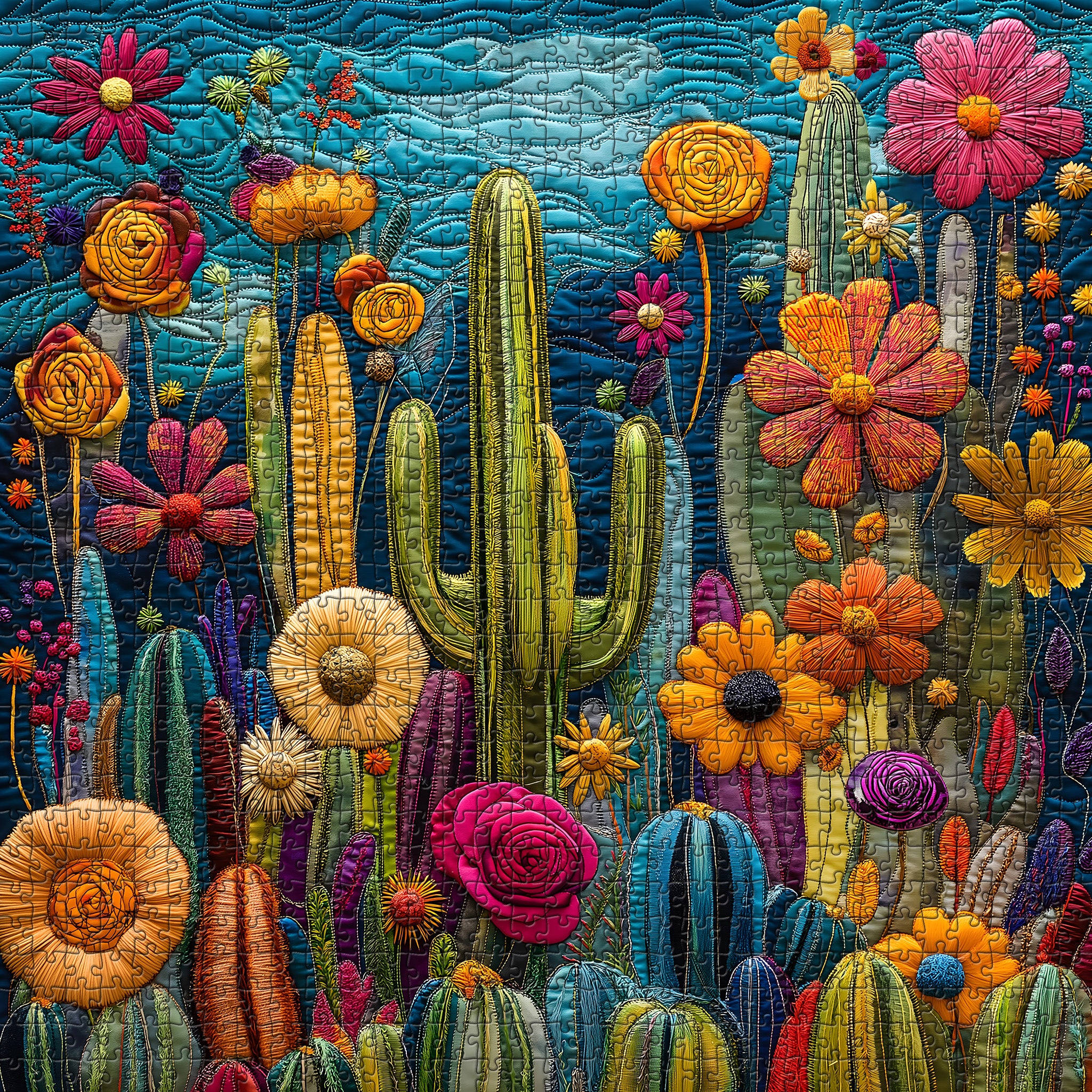 Kaktusblüten Puzzle 1000 Stücke