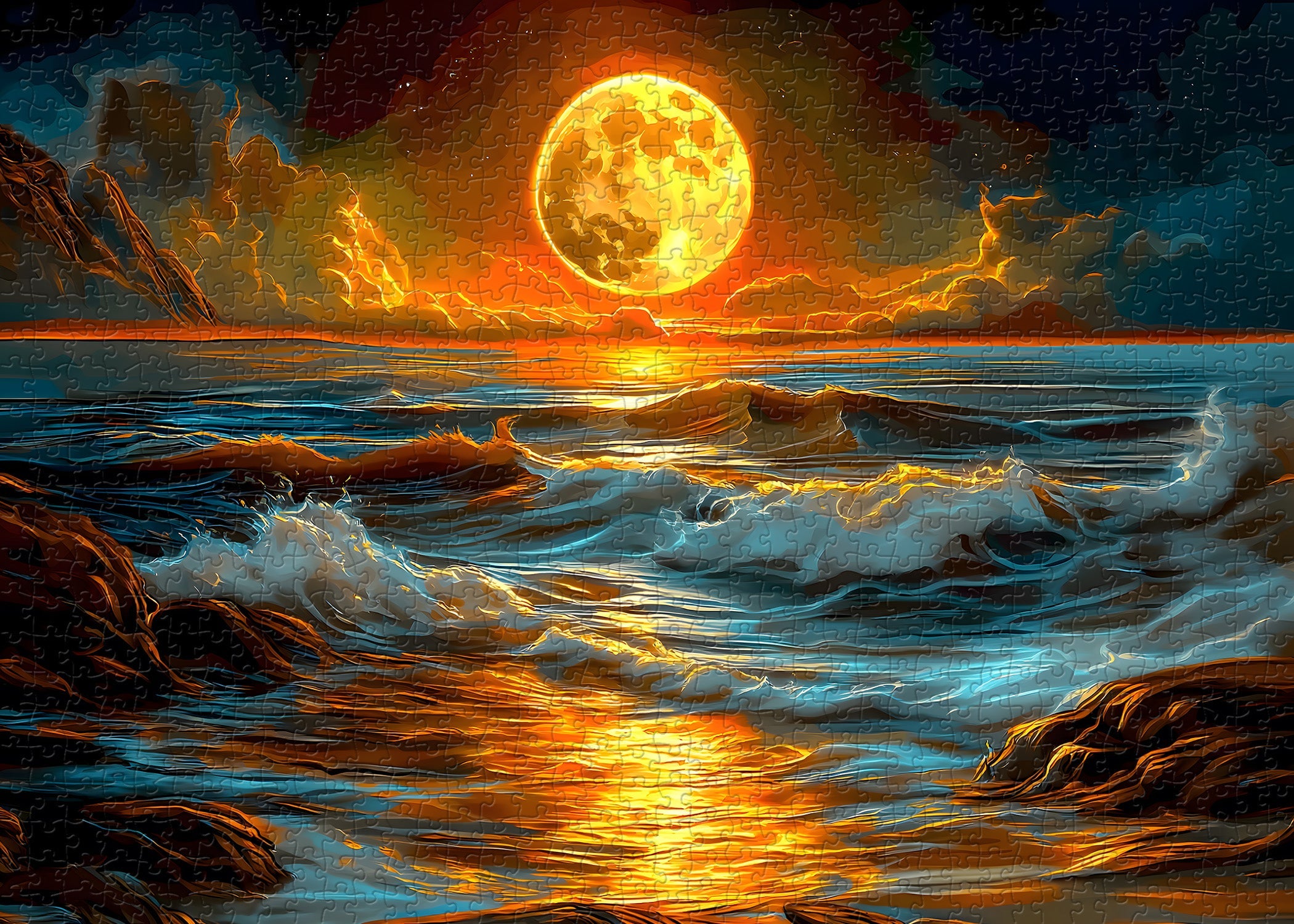 Mond & Wellen Puzzle 1000 Teile