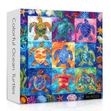 Colorful Ocean Turtles Jigsaw Puzzle 1000 Piece