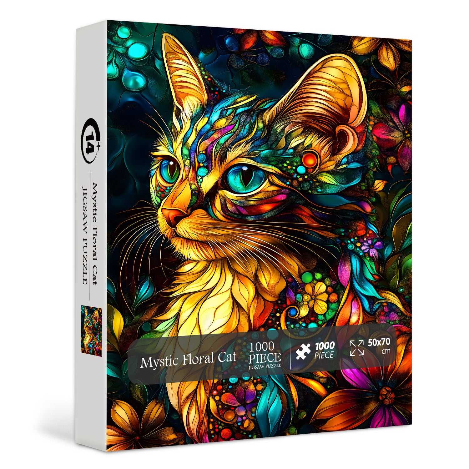 Mystic Floral Cat Puzzle 1000 pièces