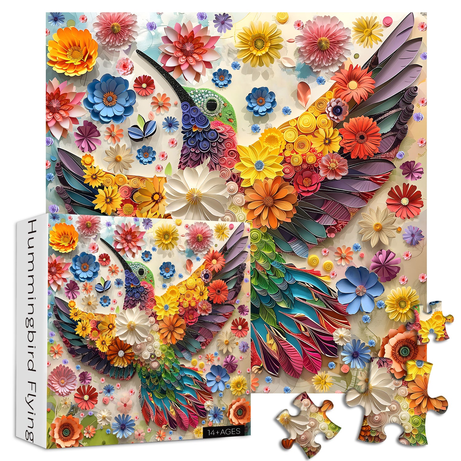 Punti di puzzle volanti da colibrì 1000 pezzi