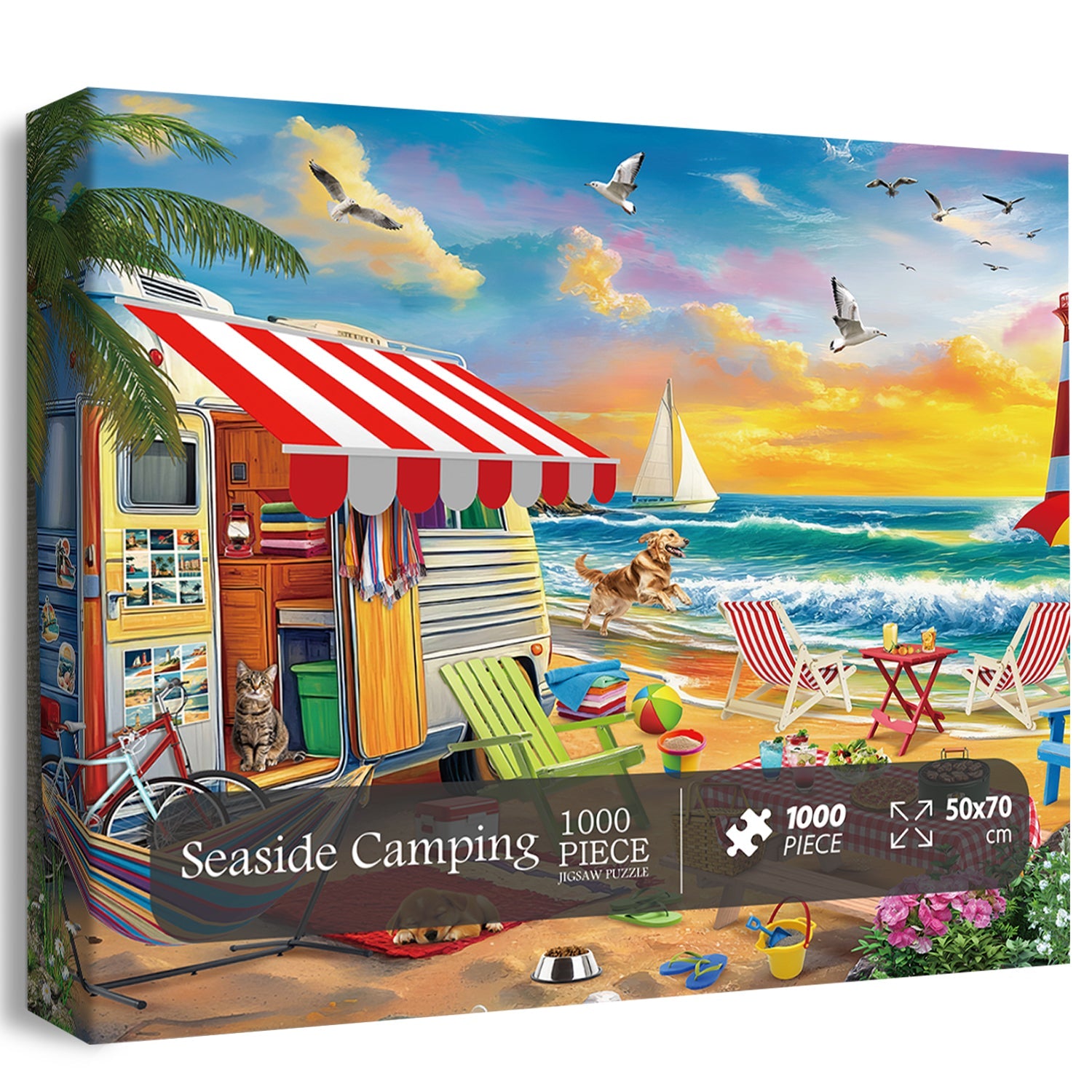 Seaside Camping -Puzzle 1000 Stücke