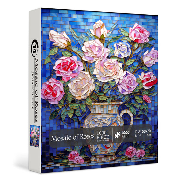 Mosaic of Roses Jigsaw Puzzle 1000 Pieces – Safetyacc