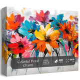 Puzzle à breloques florales colorées 1000 pièces