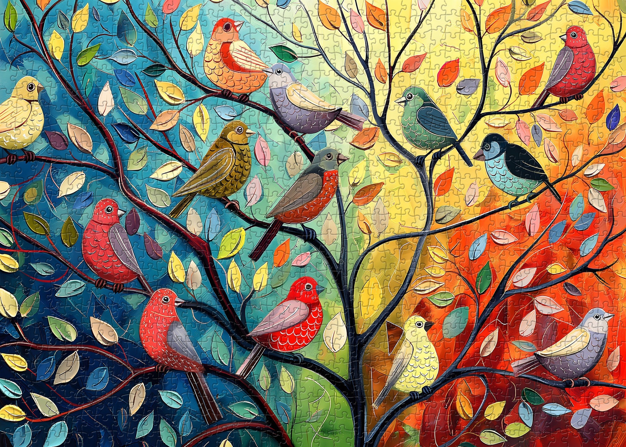 Blooming Flock Jigsaw Puzzle 1000 Pieces