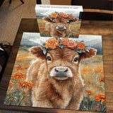 Puzzle à puzzle à molleton à couronne florale 1000 pièces