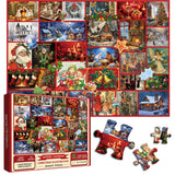 Weihnachtsillustration Adventskalender Puzzle 1000 Stücke