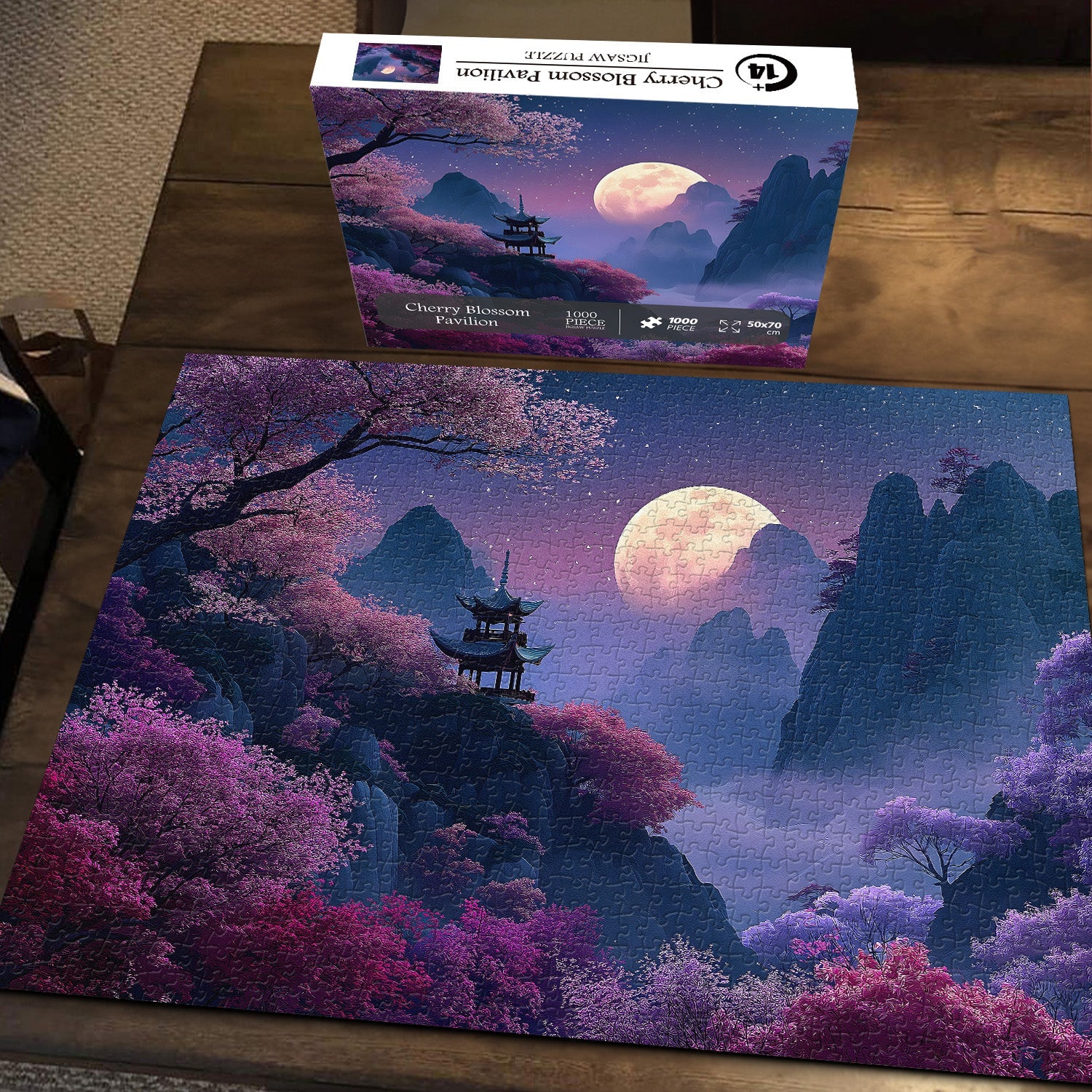 Puzzle du Pavillon des Fleurs de Cerisier 1000 pièces