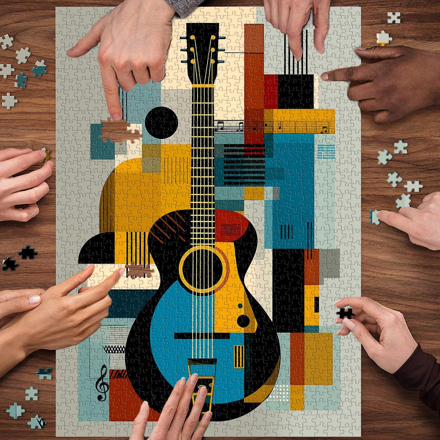 Modern Art Guitar Jigsaw Puzzle 1000 pezzi