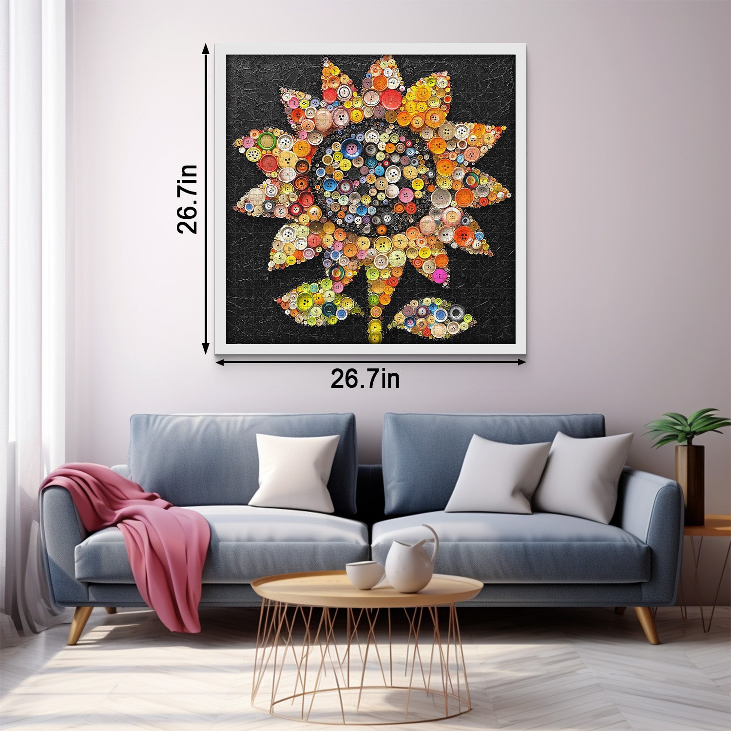 Button Sunflower Jigsaw Puzzles 1000 Pieces