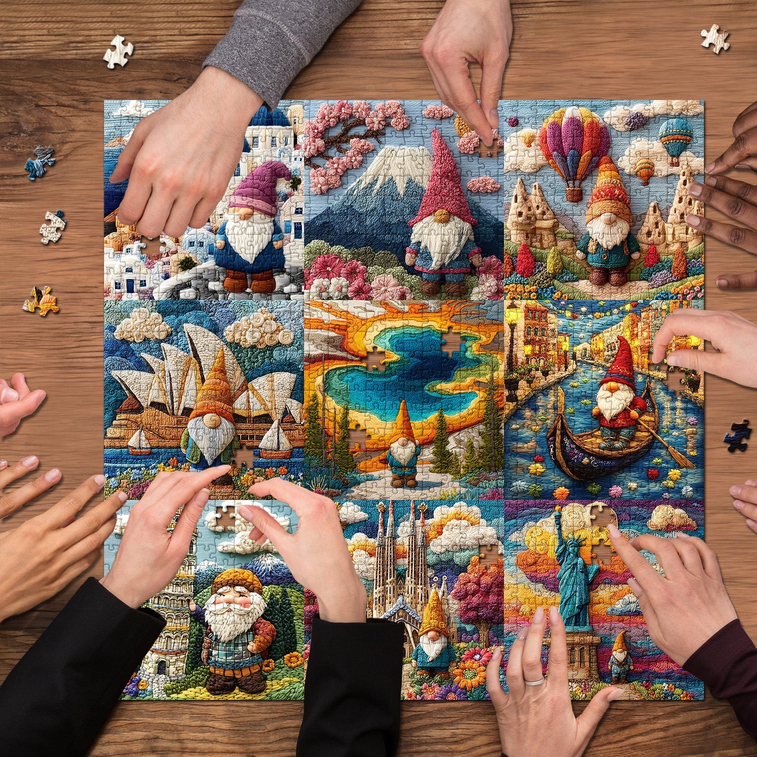 Puzzle Gnome Voyage 1000 Pièces