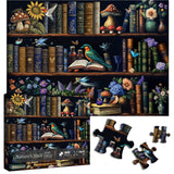 Pezzi di puzzle sugli scaffali della natura 1000 pezzi
