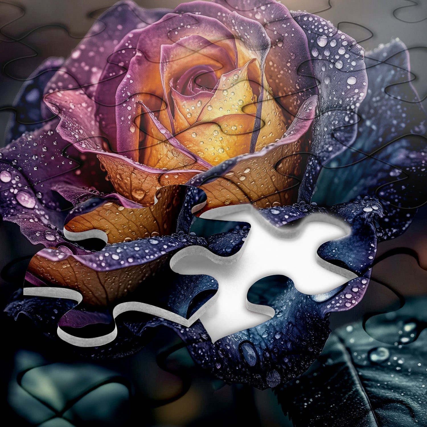 Regenbogen Rose Jigsaw Rätsel 1000 Stücke