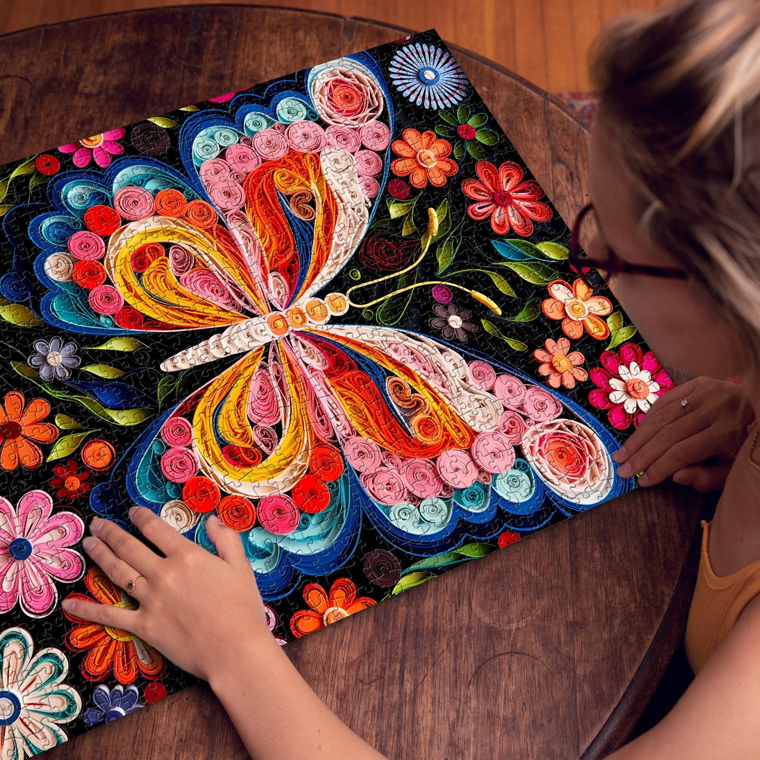 Floral Butterfly Jigsaw Puzzle 1000 Pieces