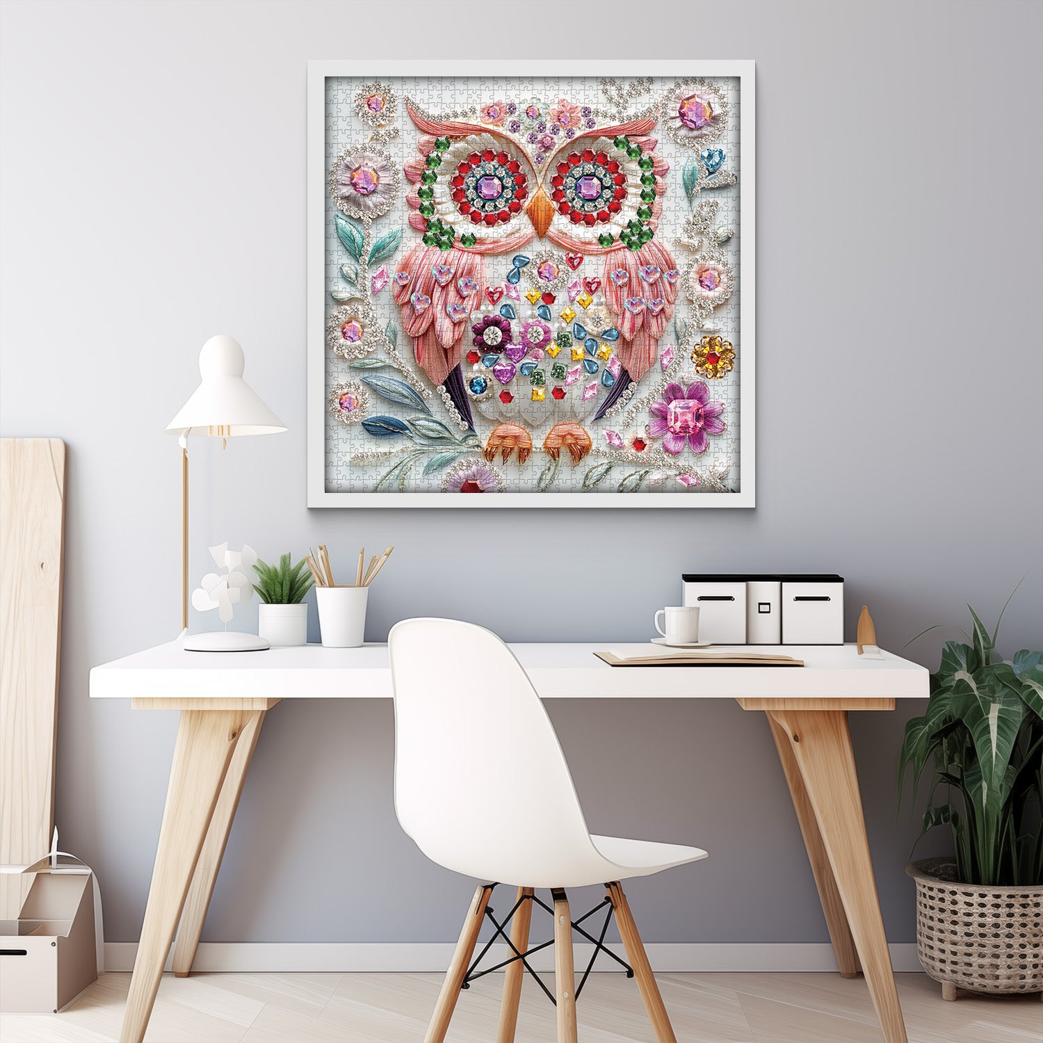 Glühende Eulenpuzzle 1000 Stücke