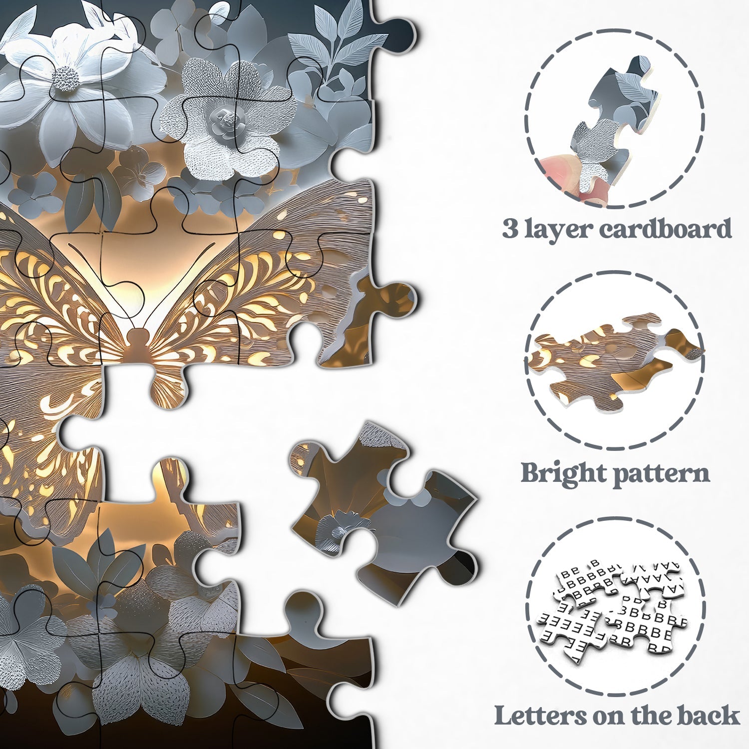 Farfalla tra i fiori puzzle puzzle 1000 pezzi