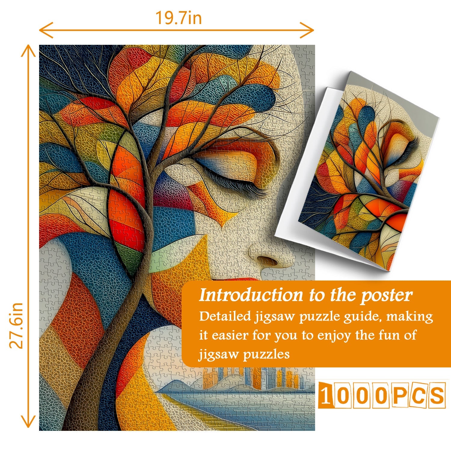 Puzzle del volto in crescita, 1000 pezzi