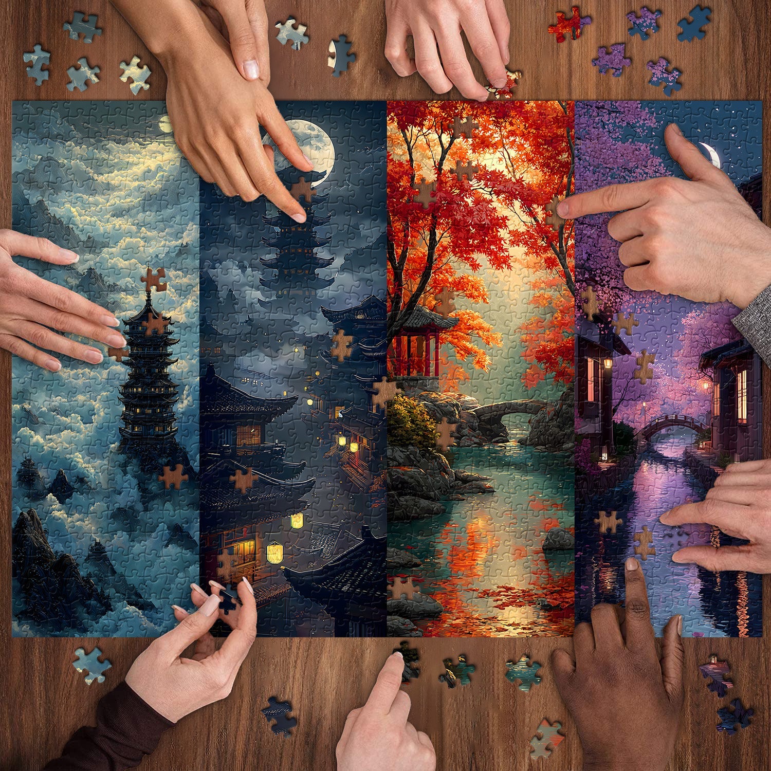 Puzzle con paesaggio eterno, 1000 pezzi