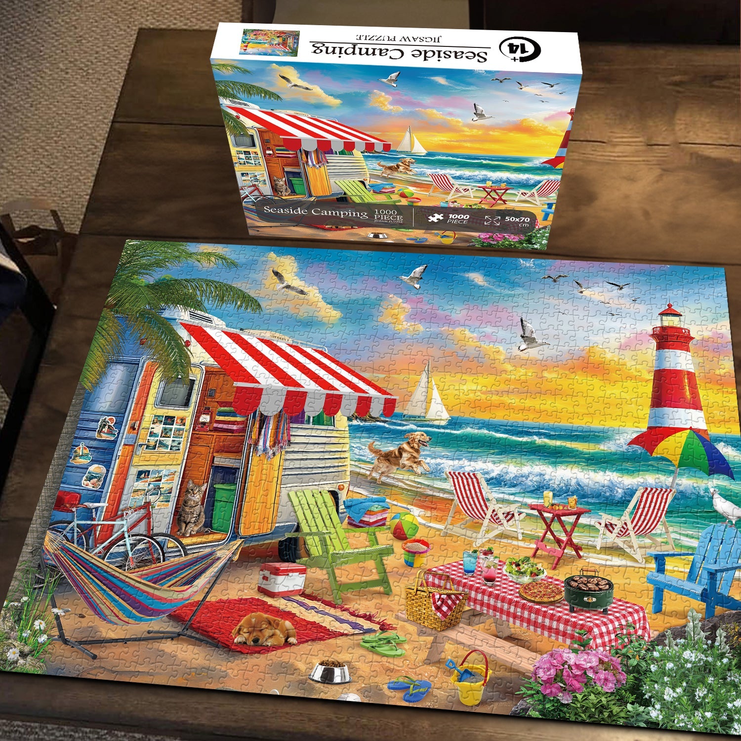 Seaside Camping -Puzzle 1000 Stücke