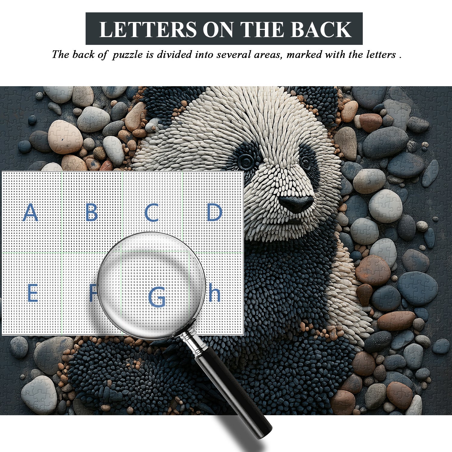 Rock art panda puzzle puzzle 1000 pezzi