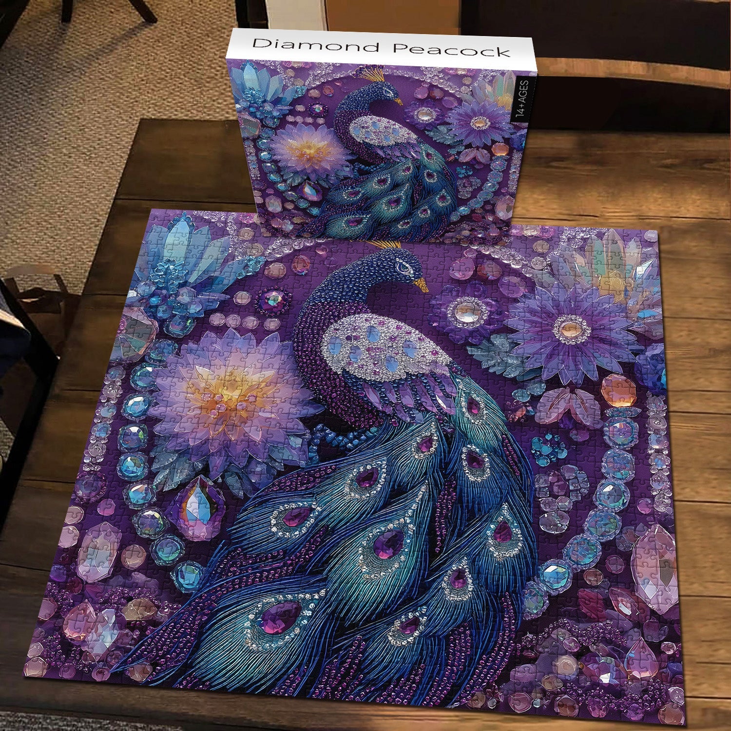 Puzzle en diamant Paon 1000 pièces