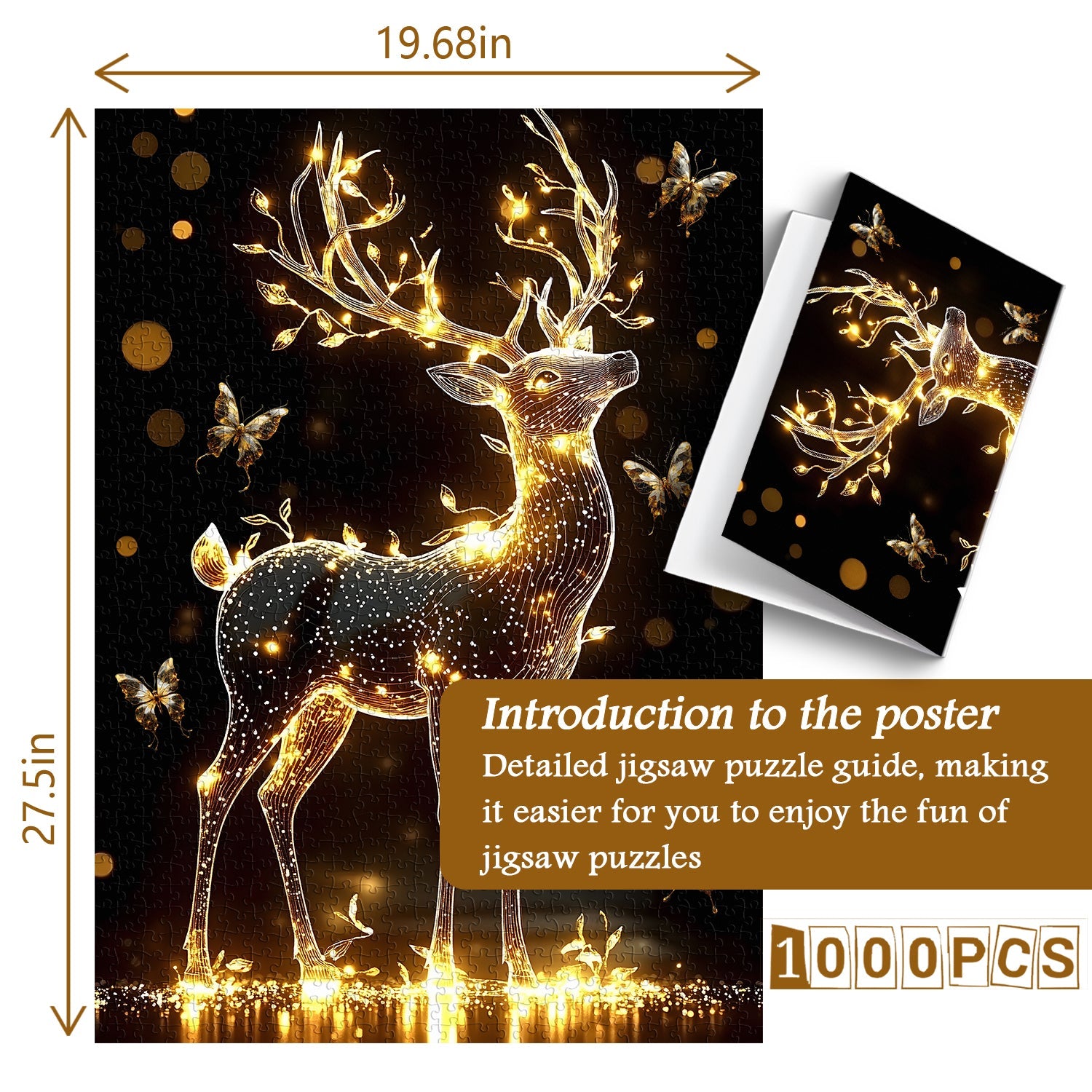 Cerf de puzzle léger 1000 pièces
