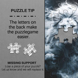 Chuchotements de puzzles de puzzle de lion blanc 1000 pièces