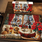 Puzzle du salon de salon de Noël 1000 pièces