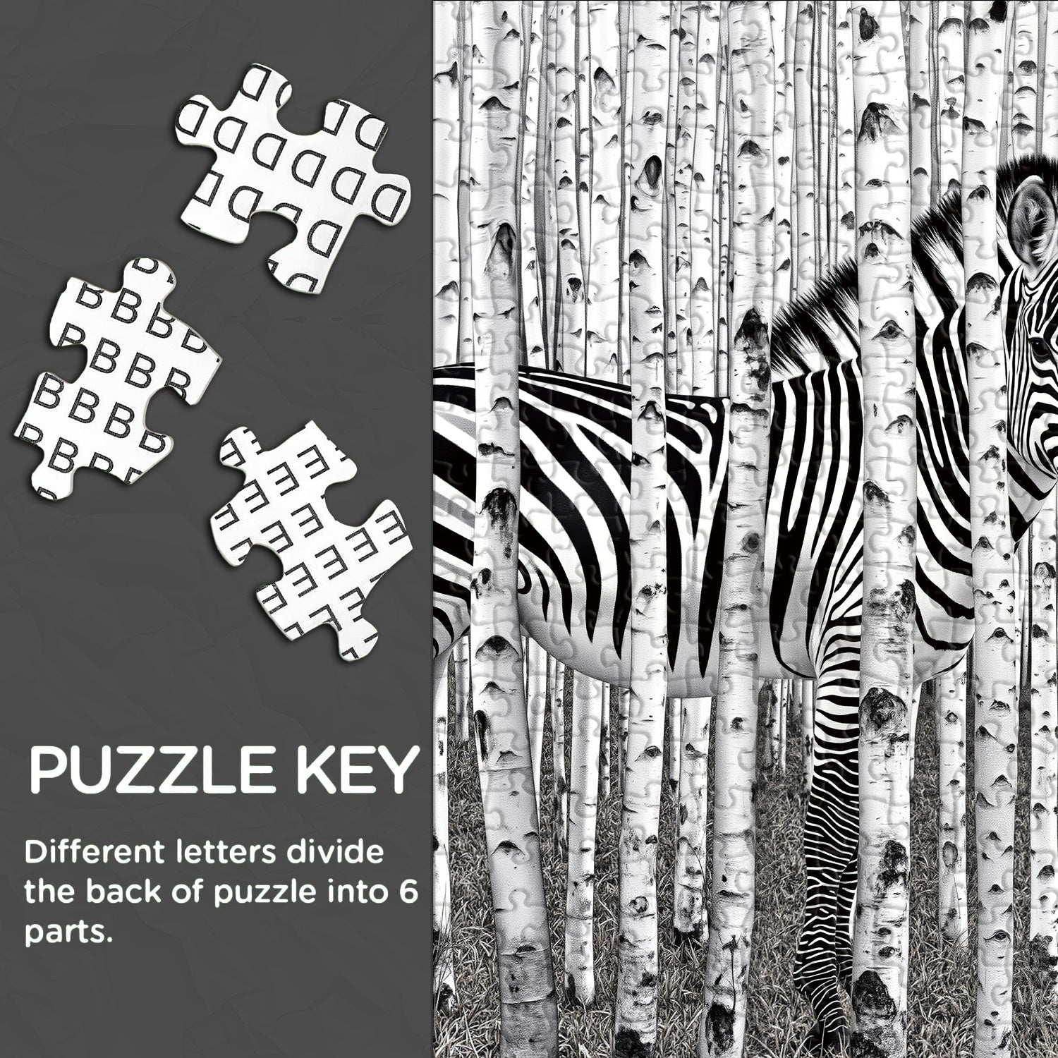 Puzzle della foresta zebrata 1000 pezzi