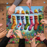 Rainbow Bird's Sock Party Puzzle 1000 pièces