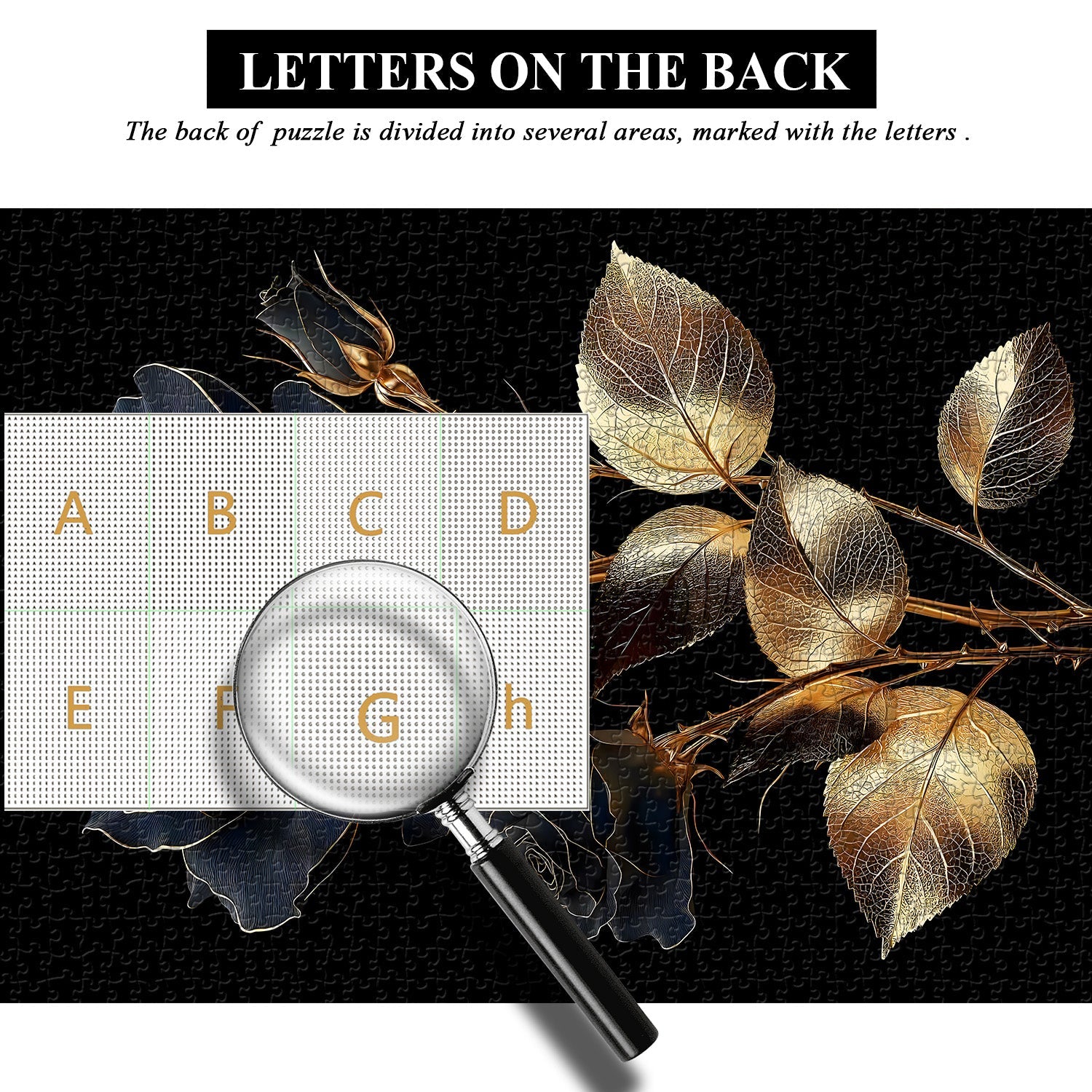 Puzzle da 1000 pezzi Rosa Oro Nero