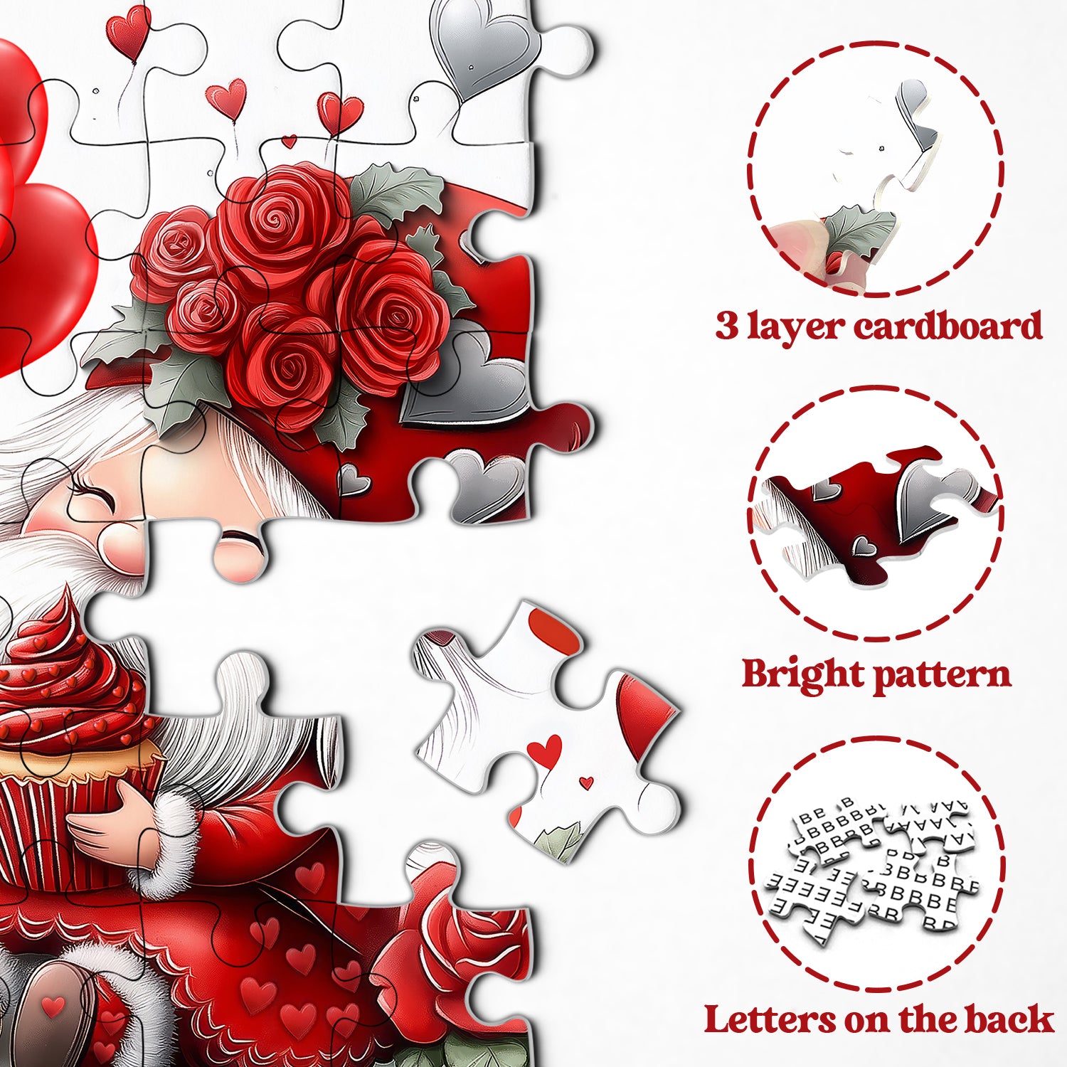 Valentine Gnome puzzle puzzle 1000 pezzi