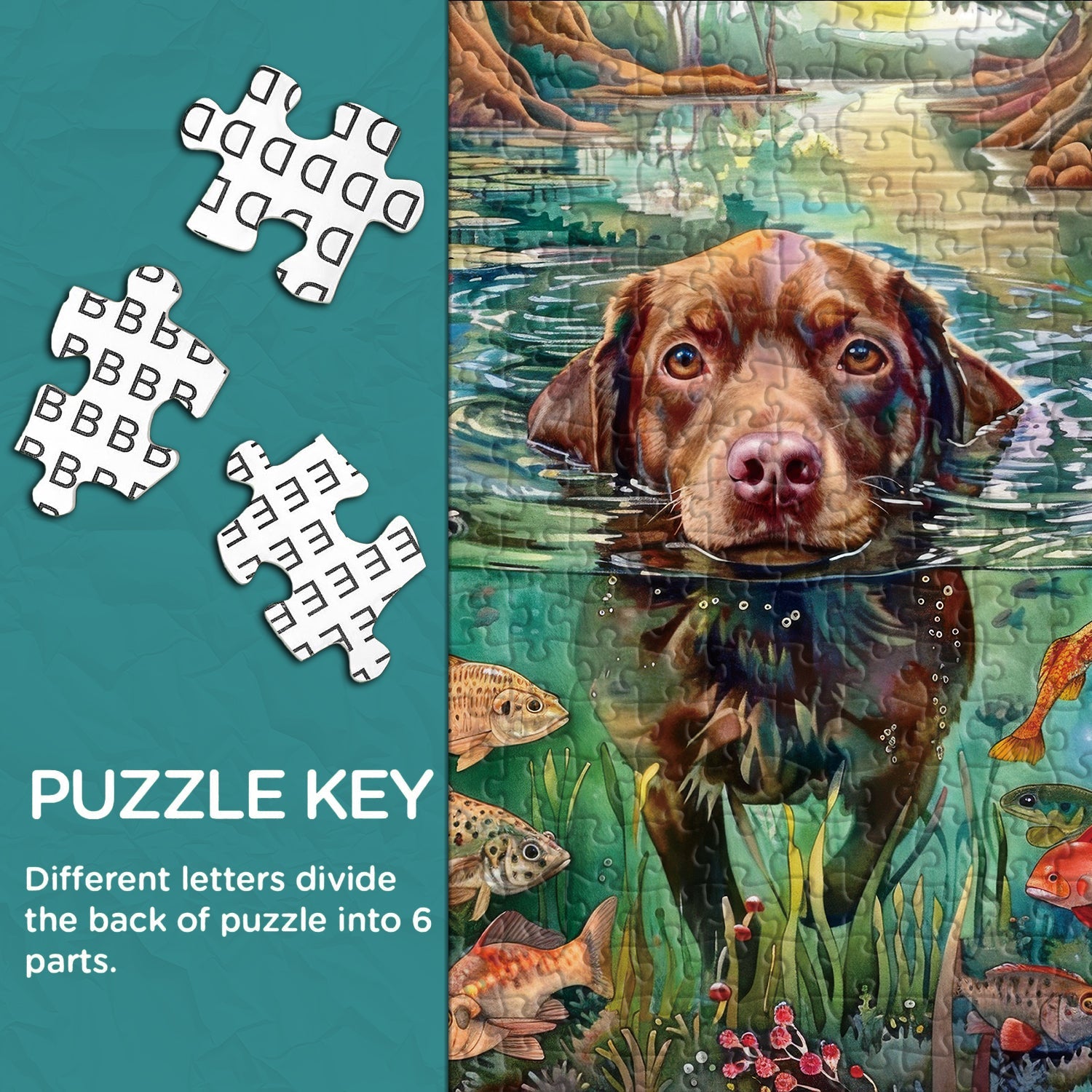 Puzzle cucciolo di laghetto 1000 pezzi