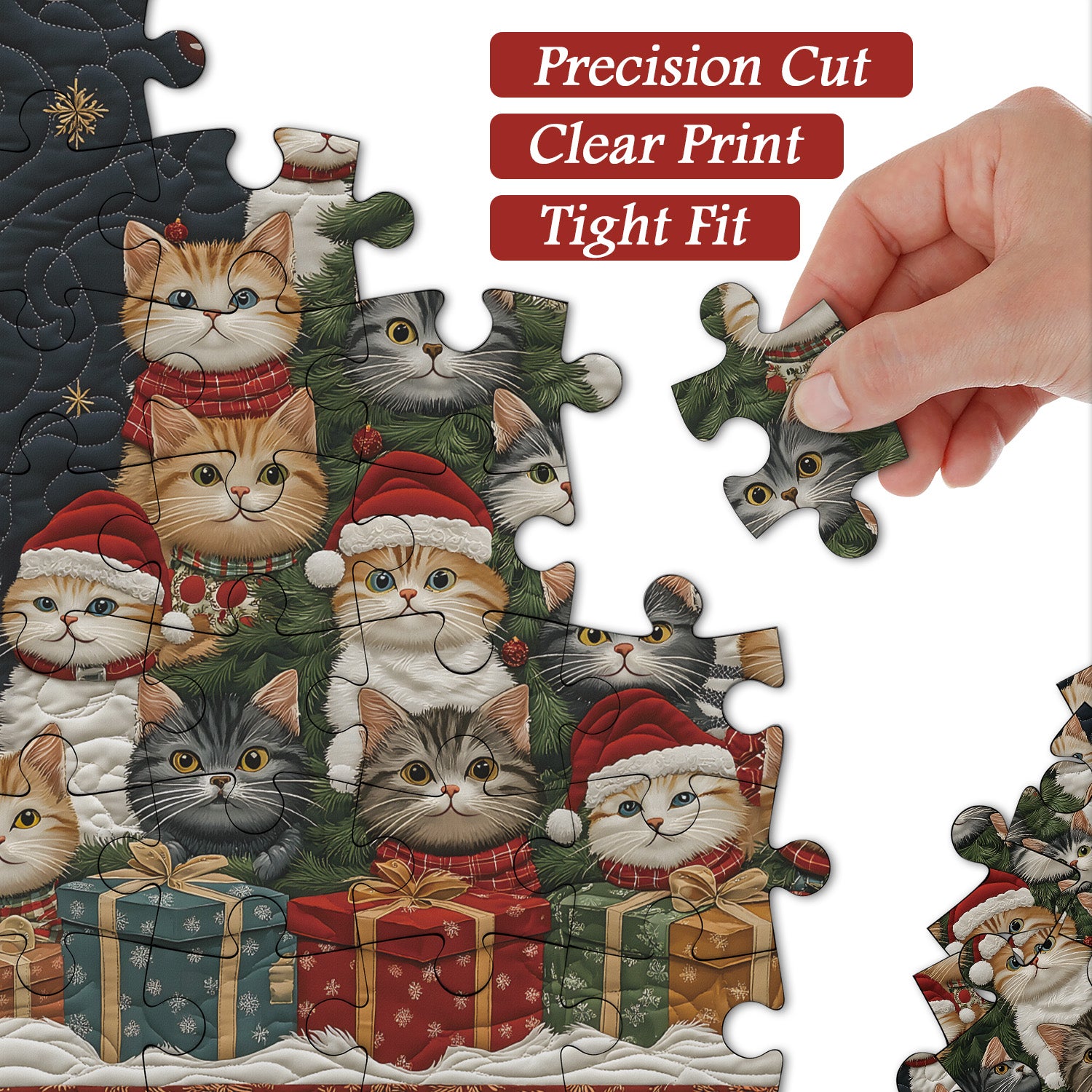 Cat Christmas Tree Jigsaw Puzzle 1000 Piece