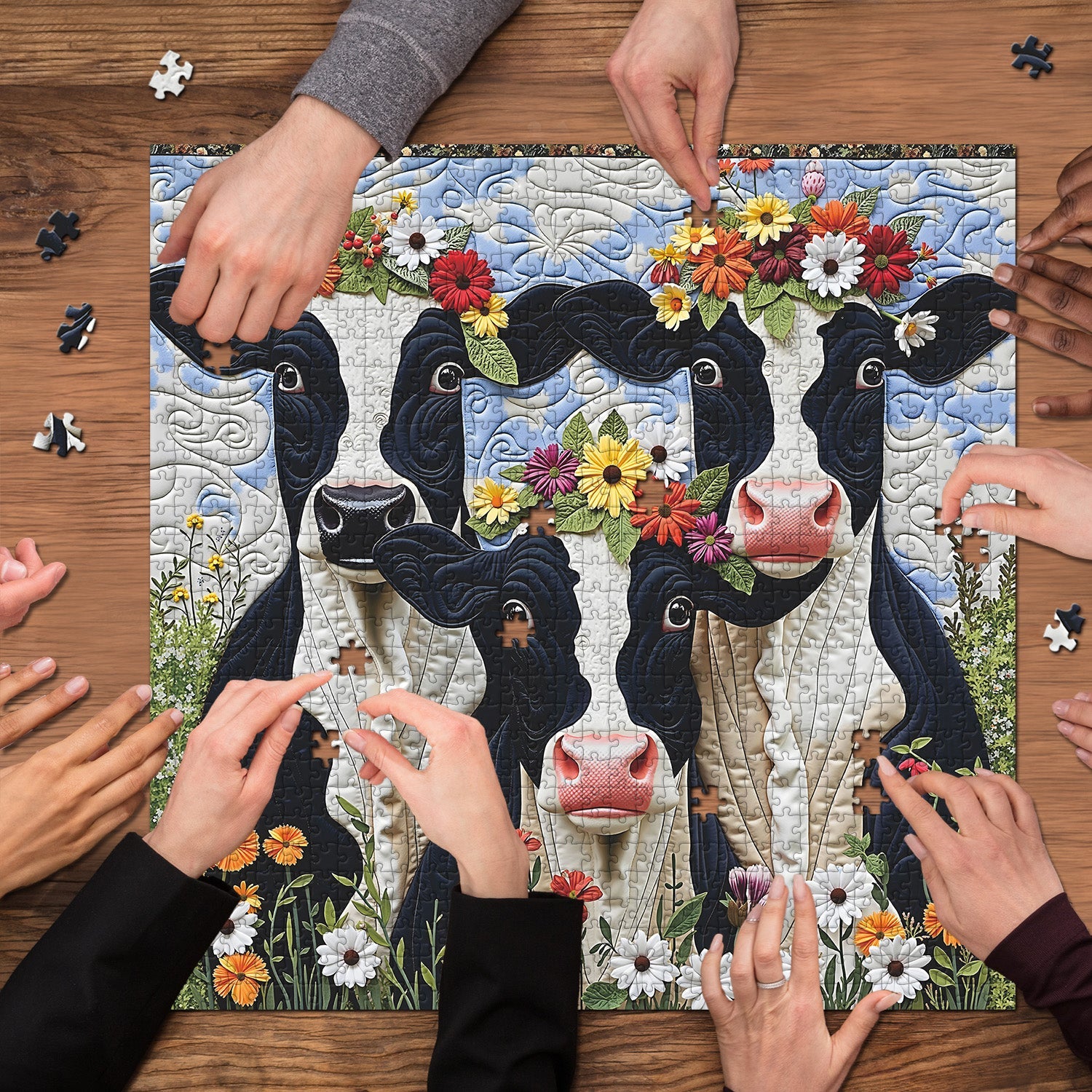 Pastture vaches puzzle 1000 pièces