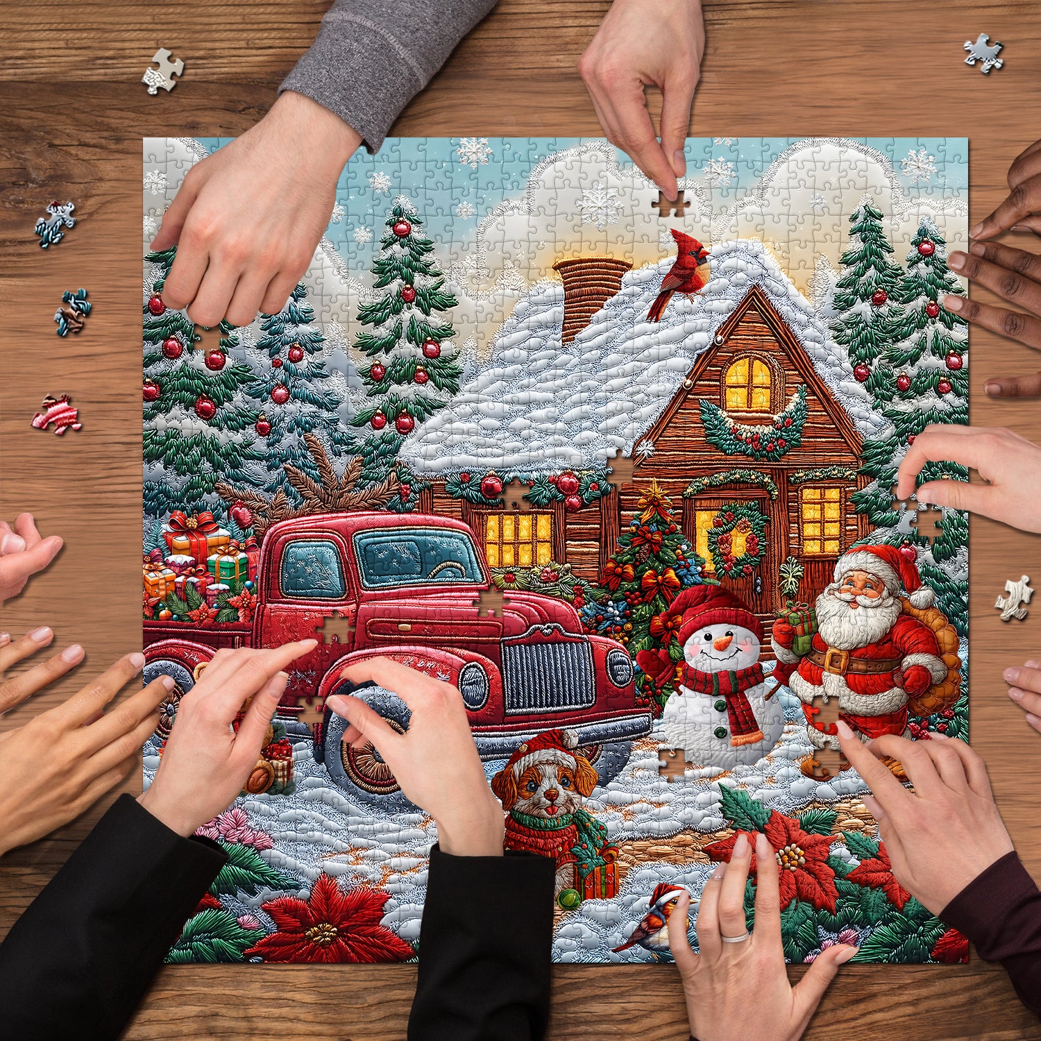 Weihnachtsgnom -Puzzles 1000 Stücke