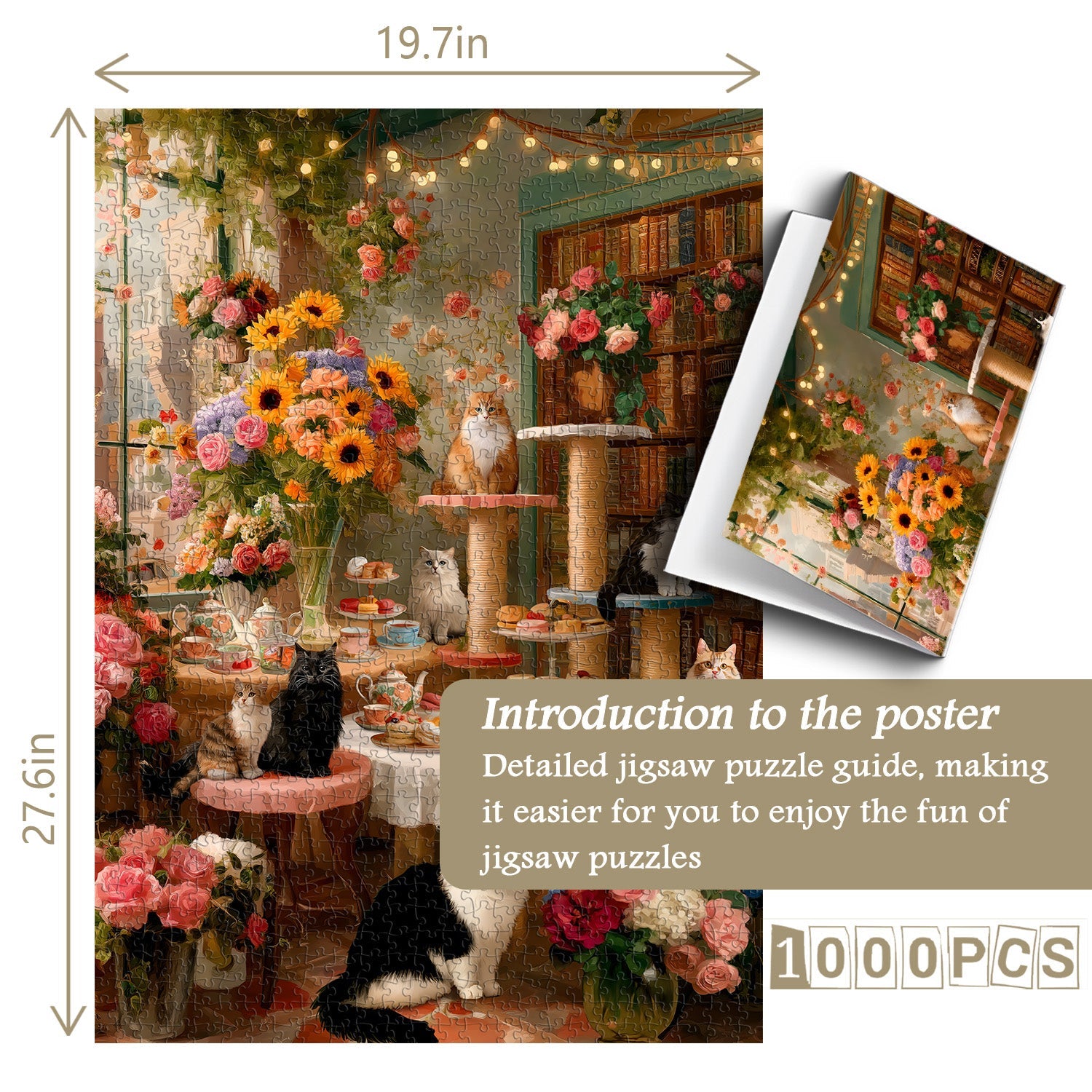 Puzzle da 1000 Pezzi del Cozy Cat Cafe