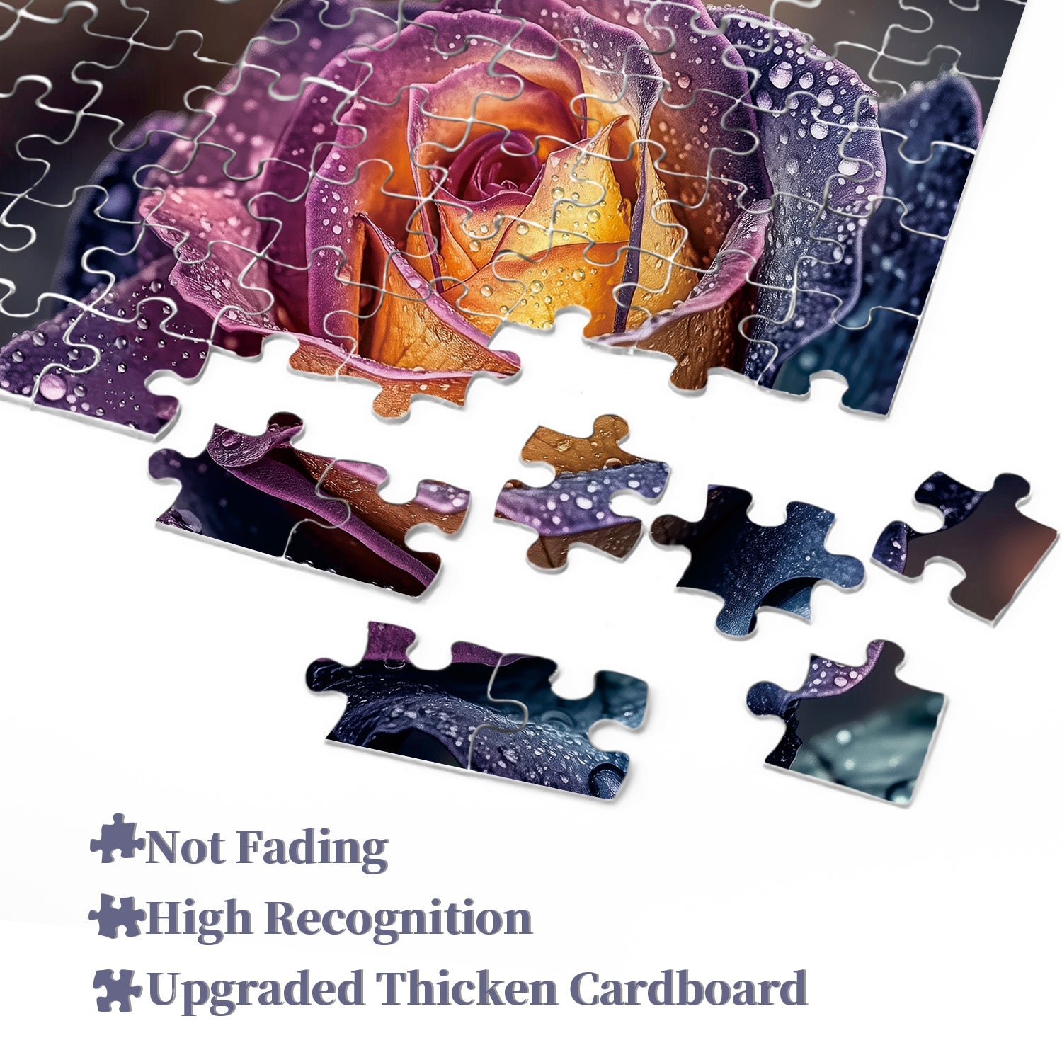 Regenbogen Rose Jigsaw Rätsel 1000 Stücke